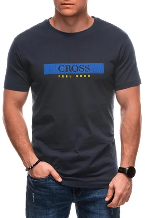 Edoti T-shirt męski z nadrukiem S2039