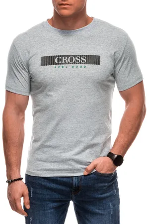 Edoti T-shirt męski z nadrukiem S2039