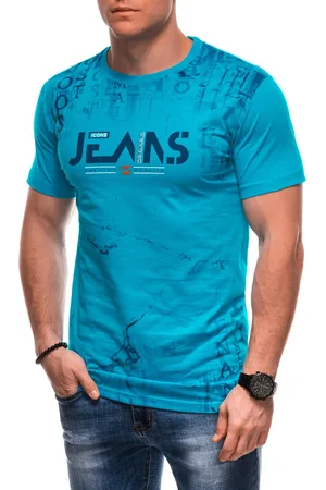 Edoti T-shirt męski z nadrukiem S2034