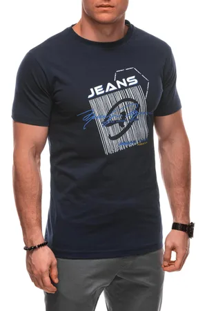Edoti T-shirt męski z nadrukiem S2033