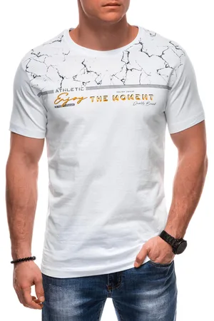 Edoti T-shirt męski z nadrukiem S2035