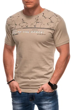 Edoti T-shirt męski z nadrukiem S2035