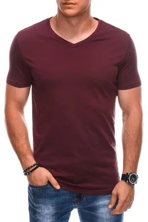 Edoti T-shirt męski basic V-neck EM-TSBS-0101