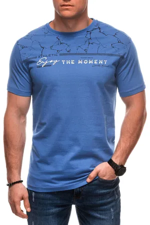 Edoti T-shirt męski z nadrukiem S2035