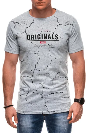 Edoti T-shirt męski z nadrukiem S2026