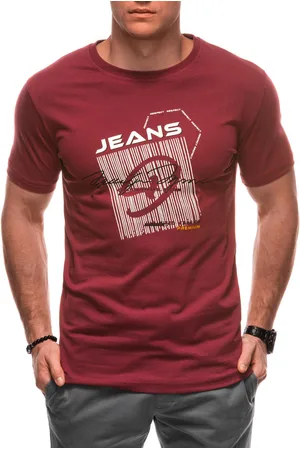 Edoti T-shirt męski z nadrukiem S2033