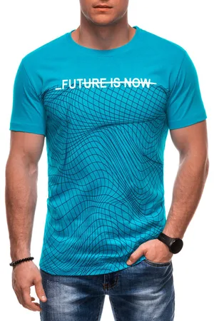 Edoti T-shirt męski z nadrukiem S2032