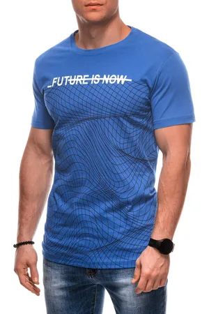 Edoti T-shirt męski z nadrukiem S2032