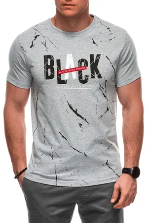 Edoti T-shirt męski z nadrukiem S2028