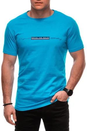Edoti T-shirt męski z nadrukiem S2030