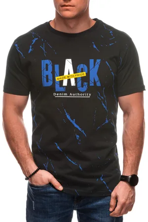 Edoti T-shirt męski z nadrukiem S2028