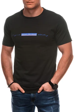 Edoti T-shirt męski z nadrukiem S2030
