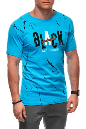 Edoti T-shirt męski z nadrukiem S2028