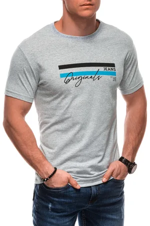 Edoti T-shirt męski z nadrukiem S2027