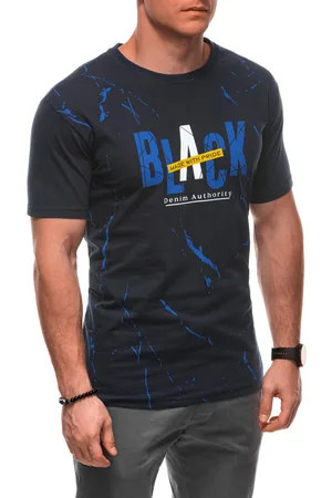 Edoti T-shirt męski z nadrukiem S2028