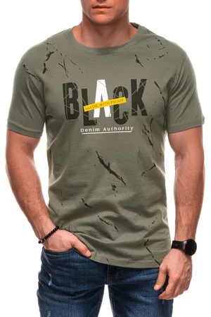 Edoti T-shirt męski z nadrukiem S2028