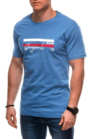 Edoti T-shirt męski z nadrukiem S2027