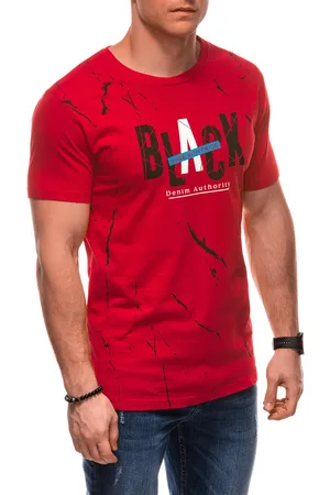 Edoti T-shirt męski z nadrukiem S2028
