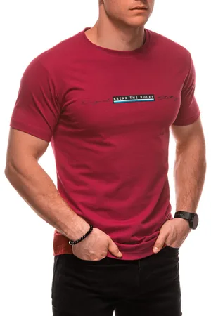 Edoti T-shirt męski z nadrukiem S2030