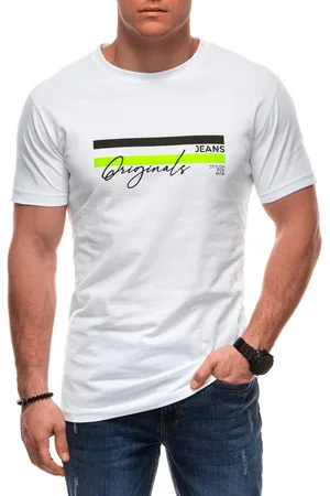 Edoti T-shirt męski z nadrukiem S2027