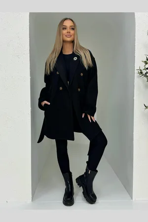 Edoti Modny płaszcz damski CLR039