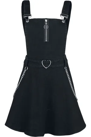 Jawbreaker Sukienka krótka Goth z Love Me Right Dungeree Style Dress