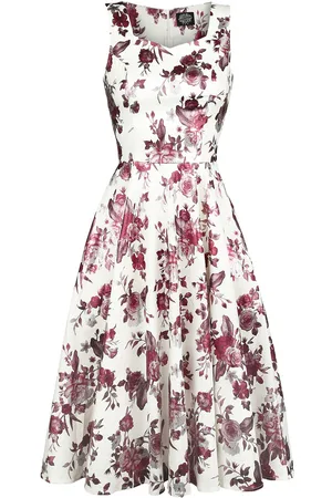 H&R London Sukienka Medium Rockabilly z Aphrodite Metallic Swing Dress
