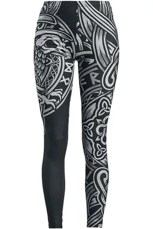 EMP Legginsy z Black Leggings with Celtic-Style Print