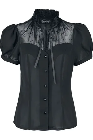 Voodoo Vixen Bluzka Rockabilly z Acid Doll Coalette Blouse