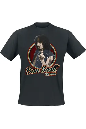 Bon Scott T-Shirt z Retro Circle