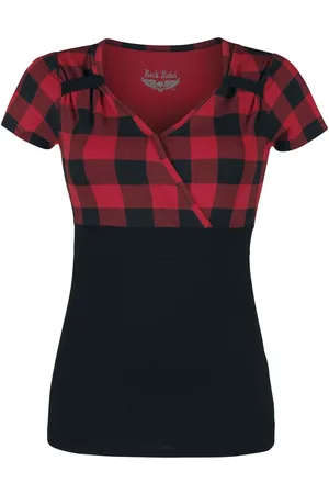 Rock Rebel T-Shirt z Black/Red T-shirt in Rockabilly Style