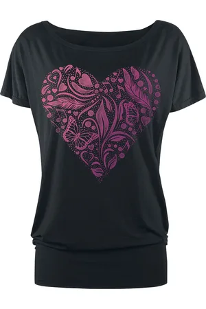 Full Volume T-Shirt z Black T-shirt with Print and Crew Neck