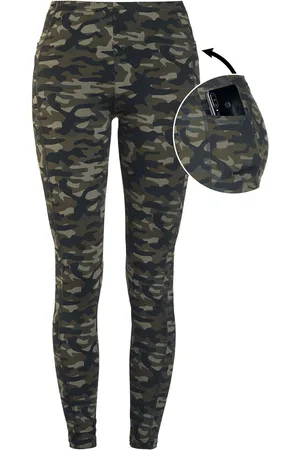 Rock Rebel Legginsy z Olive-Coloured Camo Leggings with Side Pockets