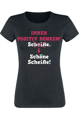 Sprüche T-Shirt Fun z Immer positiv denken