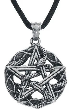 etNox hard and heavy Naszyjnik Goth z - Snake Pentagram Unisex