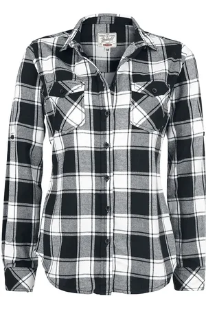 Brandit Amy Flannel Checkshirt - Koszula flanelowa - Kobiety - czarny