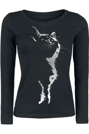 Tierisch Longsleeve Fun z Cat Silhouette