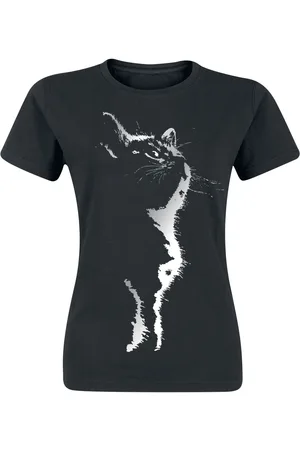 Tierisch T-Shirt Fun z Cat Silhouette