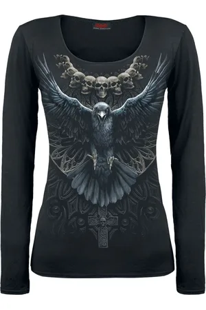 Spiral Longsleeve Goth z Raven Skull