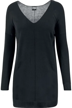Urban classics Ladies Fine Knit Oversize V-Neck Sweater - Bluza - Kobiety