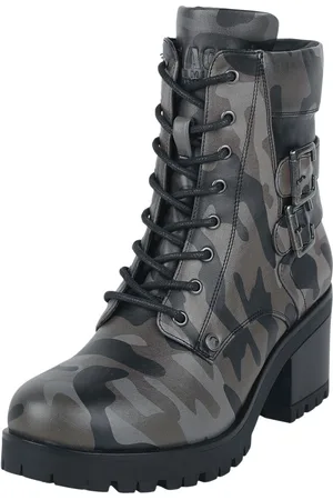 EMP Buty z Lace-Up Boots with Camouflage Print