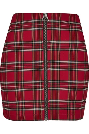 Urban classics Spódnica krótka z Ladies Short Checker Skirt