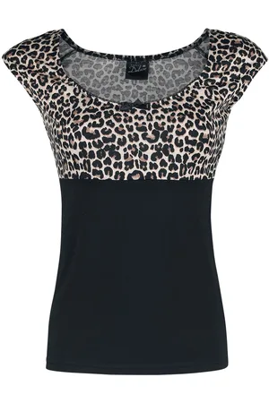 Pussy Deluxe Kobieta Koszule - Leo Evie Shirt - T-Shirt - Kobiety - czarny