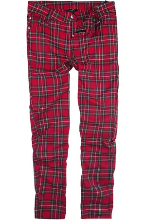 Banned Alternative Spodnie z materiału Goth z Tartan Trousers