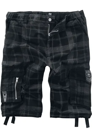 EMP Krótkie spodenki z Black shorts with check pattern