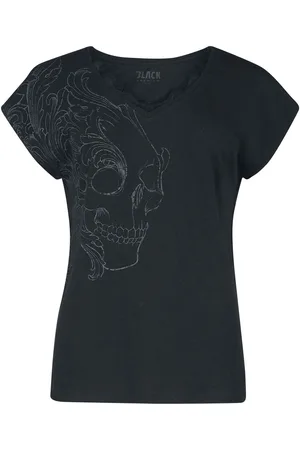 EMP T-Shirt z T-shirt with skull print and lace