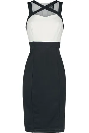 H&R London Sukienka Medium Rockabilly z Tamika Two Tone Wiggle Dress