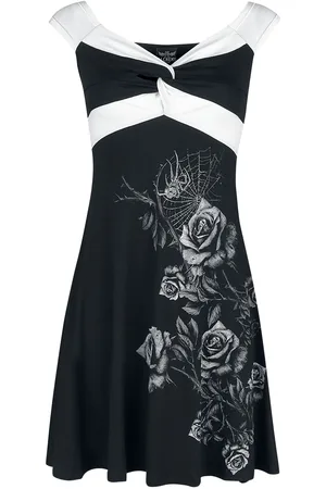 Alchemy Widow Roses - Sukienka krótka - Kobiety - czarny