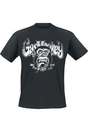 Gas Monkey Garage T-Shirt Rockabilly z Distressed monkey