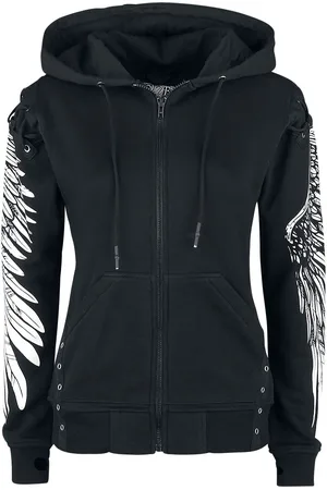 Poizen Industries Bluza z kapturem rozpinana Goth z Elora Hood